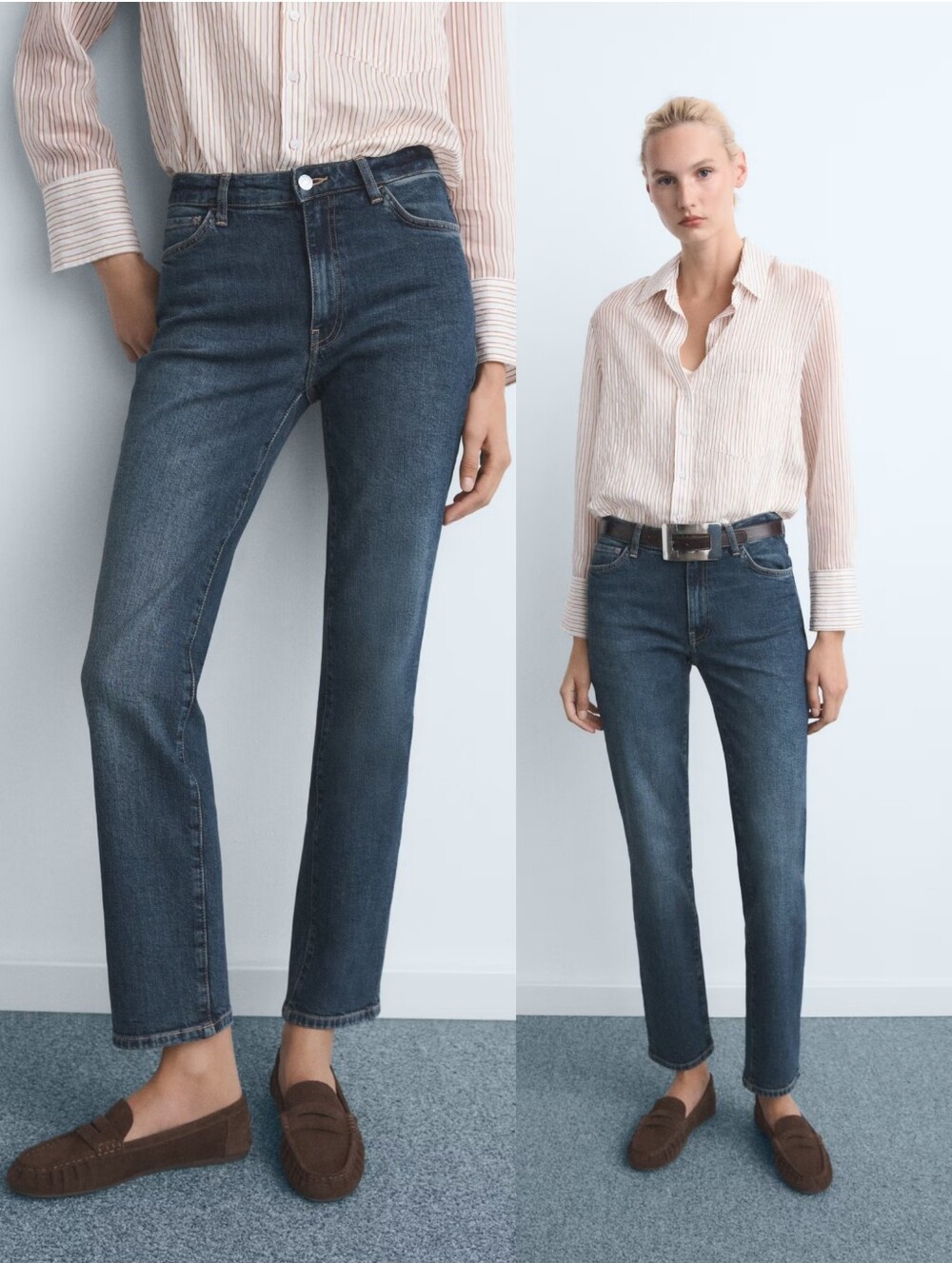 MANGO Slim Straight Jeans